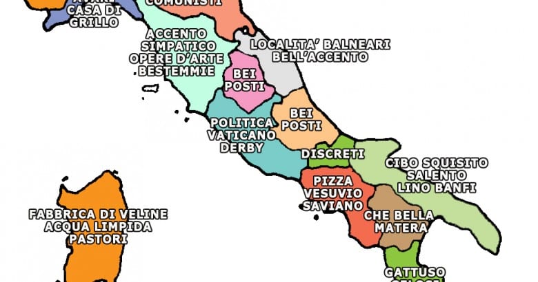 La mappa degli stereotipi italiani